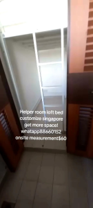 Helper loft bed customize singapore/bobm shelter/store room/unity/helper room/kids room/study room