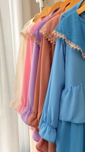 GAMIS MOZA LABELLA ANAK REMAJA 5-12 TAHUN TUTU TULLE PESTA DRESS GAUN GAMIS POLOS BIRU BLUE MAGENTA PINK DUSTY CANTIK MEWAH