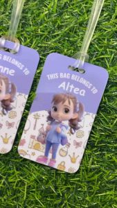 Bagtag customized Ai Designs PVC for bags and laggauage