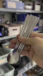 Inox 304 Combo 5 Chiếc Thìa Cà Phê 15cm Giọt Nước Muỗng Vàng /Trắng Ăn Chè Kem Đẹp Lung Linh Hàng Nhập