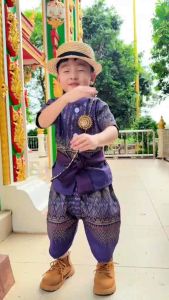 ⚡️ร้านส่งไว⚡️ชุดลายไทยมาใหม่📍แถมผ้าคาดเอว📍🚗พร้อมส่ง