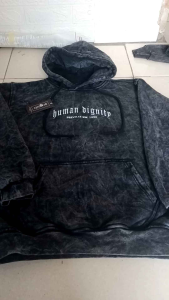 SWEATER HOODIE PREVILLE HUMAN DIGNITY SW.1990 SANDWASH PREMIUM