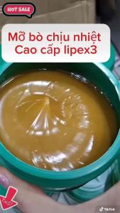 Mỡ Bò chịu nhiệt cao cấp LIPEX3 400gram- Mỡ bôi trơn chống gỉ. Mỡ vàng cao cấp