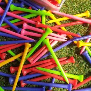 T Golf tee ที ตั้งลูกกอล์ฟ ไดร์ฟเวอร์ 10-30 pcs. ยาวสุด 83 มม. เหนียว สีสด