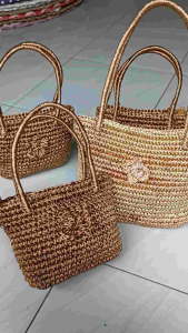 Rajut handbag bahan nilon Tas jinjing Tas Tangan cantik Tas Lucu Tas Unik Tas untuk oleh oleh