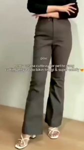 Flare Pants - Celana Cutbray Kulot Highwaist - Celana Wanita