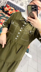 MIDI Dress Katun Rawis Terbaru