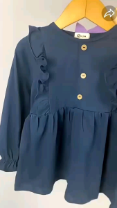 Tunik Anak Kaos Smilee Hamida Warna Olive Size 1-5Tahun