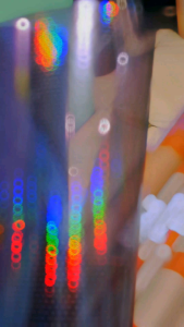 Stiker Lampu Motor Sarang Tawon Stiker Skotlet Hybrid Pelangi Hologram Motif Hexagonal Transparan Tembus