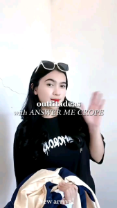 ANSWER ME CROPE WANITA - JAKET CROP WANITA TERBARU - KOREAN STYLE VARSITY