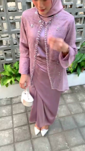 CLARISA ONE SET 3 IN 1 OUTER BRUKAT PREMIUM INER MAXMARA SETELAN ROK LILIT TERBARU