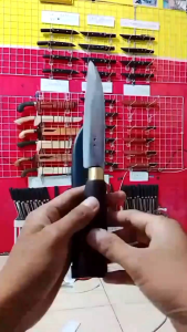 PISAU BELATI BANTEN BAJA BERING LAKER KAYU INGAS HITAM FREE SARUNG LOKAL DARI BAROS SERANG BANTEN