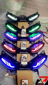 MATA GABAN MX KING 150 RGB PLUS REMOT WIRELESS 3 MODE SENJA-SEN RUNNING-SENJA RGB BANYAK WARNA