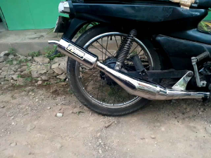 Knalpot Racing Alfa Model Samping Full Chroom Suara Garing