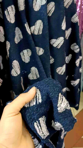 Bahan Kain Spandek Babat Motif Love Mewah