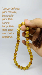 Tasbih Tiger Eye Madu 10mm 33butir: Pilihan Ideal Untuk Ibadah & Meditasi