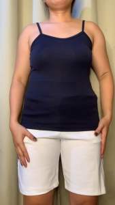 SANDO SPAGHETTI STRAP STRETCHABLE KNITTED ( free size small to large)