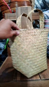 Tas Purun 20x30cm - Tas Jinjing Wanita - Kerajinan Tas Anyaman - Tas Handmade