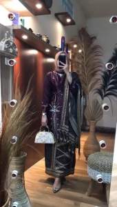 STELAN TUNIK MELAYU PAYET MARLIN BATIK SONGKET SELENDANG Pakaian Wanita Set Dua Bagian