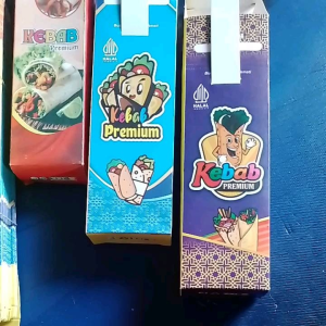 100 pcs Kemasan Kebab Kotak Premium/Bungkus Kebab Kotak Premium/Wadah Kebab Kotak Premium