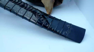 golok fulltanduk super ukir macan aisi d2 40cm