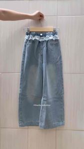 CELANA JEANS ANAK PEREMPUAN WIDE LACE CANTIK MODIS FASHION STYLE IMPORT