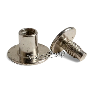 10 pasang Baut Mur 6mm Screw Plus [+] Drat Nekel Aksesoris Gesper Ikat Pinggang Sabuk Yin Yang