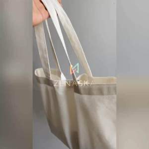 Zenaska Tote Bag Basic Kanvas 6 Oz Polos Type Landscape - Broken White