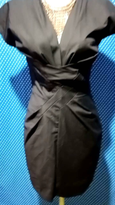 DRESS LENGAN PENDEK BODYCON HITAM(FRENCH CHIC BY L) 150