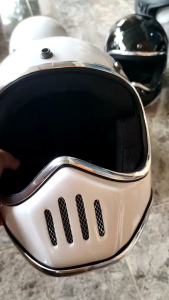 Helm Custom Cakil List Chrome Bogo Dewasa Full Leher