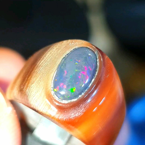 Cincin Batu Kalmaya Black Opal Banten