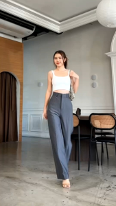 ริ้วผ้าดีขากระบอกกลางลาย กางเกงโรเชฟ น้ำหนัก น้ำซีซั่งตัวหนานุ่ม