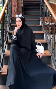 SABIA SET 2IN1 VIRAL GAMIS SET HIJAB TERLARIS GAMIS SYARI POLOS BISA BUAT UMROH
