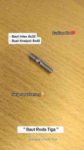 baut knalpot / stud blot 8x40 kaisar (92D) Sparepart Roda Tiga