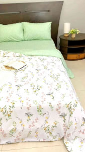 Bedcoverset [Sprei+bedcover] Sprei Anti geser bahan katun CVC sprei homemade