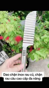 Dao chặn inox rau củ dao gợn sóng chặn rau câu Cao Cấp đa năng tiện lợi - gia dụng Nari