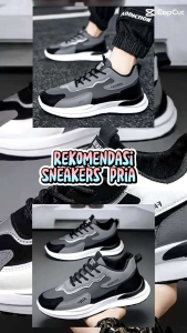 PROMO sepatu sneakers cowok kekinian ukuran 38-43 kode ARFS