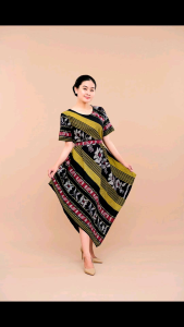 Naladhipa Baju Tenun (Alisha Dress Tenun) - Dress Tenun Premium - Dress Tenun Blanket Jepara