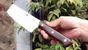 Dao thái Đức bản lưỡi vuông dài 30cm dày 2m không rỉ sắc bén cầm đầm tay