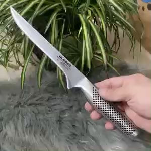 Dao lóc lọc Global G-6 cán thép liền khối không rỉ dễ sử dụng