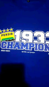 T-SHIRT KAOS PERSIB CHAMPIONS BACK2BACK(katun combed 30s)