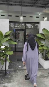 LONG DAILY LONGDRESS SEMI ABAYA GAMIS POLOS WANITA TANGAN PANJANG CRINKLE AIRFLOW KEKINIAN