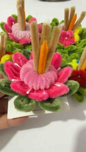 กิ๊บกระทงจากลวดกำมะหยี่