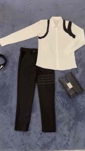 Áo sơ mi trắng dài tay cầu vai vải cotton lạnh mặc mềm mát siêu thích