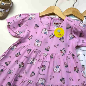 Dress Lucu Saibakids / Tuniq Anak Perempuan Material Rayon Usia 1-4 Tahun