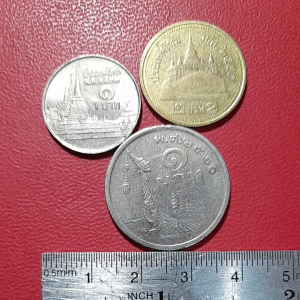 Koin Thailand Koleksi kuno 3 Keping Campur BEKAS