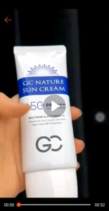 CHÍNH HÃNG 💯Kem sữa gel chống nắng GC Nature Sun Cream SPF 50 Hàn Quốc chính hãng 60ml kcn nâng tone tông kiềm dầu dưỡng ẩm chống trôi lão hóa tia uv làm trắng sáng da mặt dầu mụn thường nhạy cảm body toàn thân