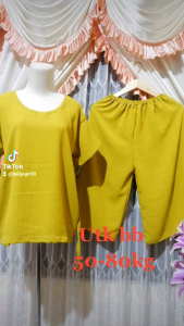 ONE SET WANITA 7/8 BAHAN KRINGKEL AIRFLOW