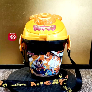 JAPAN SURPLUS DISNEY MICKEY MOUSE HALLOWEEN POPCORN BUCKET (USED) • FOOD STORAGE CONTAINER