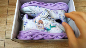 Sepatu Frozen LED Mermaid LED Anak Perempuan Sekolah Sneakers